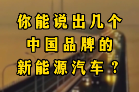 你能说出几个中国品牌的新能源汽车？
